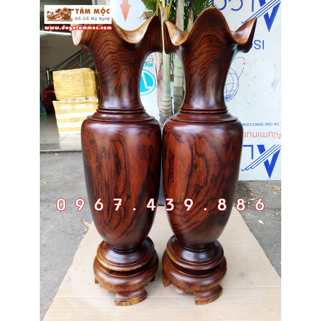 Lộc bình gỗ cẩm sừng đẹp lạ - LB60