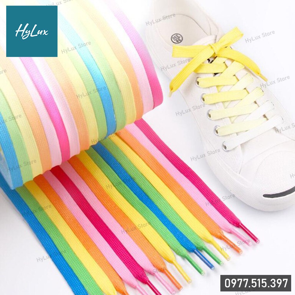 [8 màu] Dây giày Gradient chuyển sắc cho Air Force 1, Adidas cao cấp