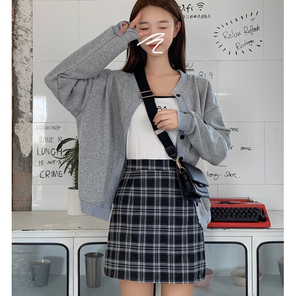 Chân váy nữ ngắn, chân váy chữ A kẻ CARO, chân váy xinh trẻ trung năng động,phong cách ullzang Hàn Quốc