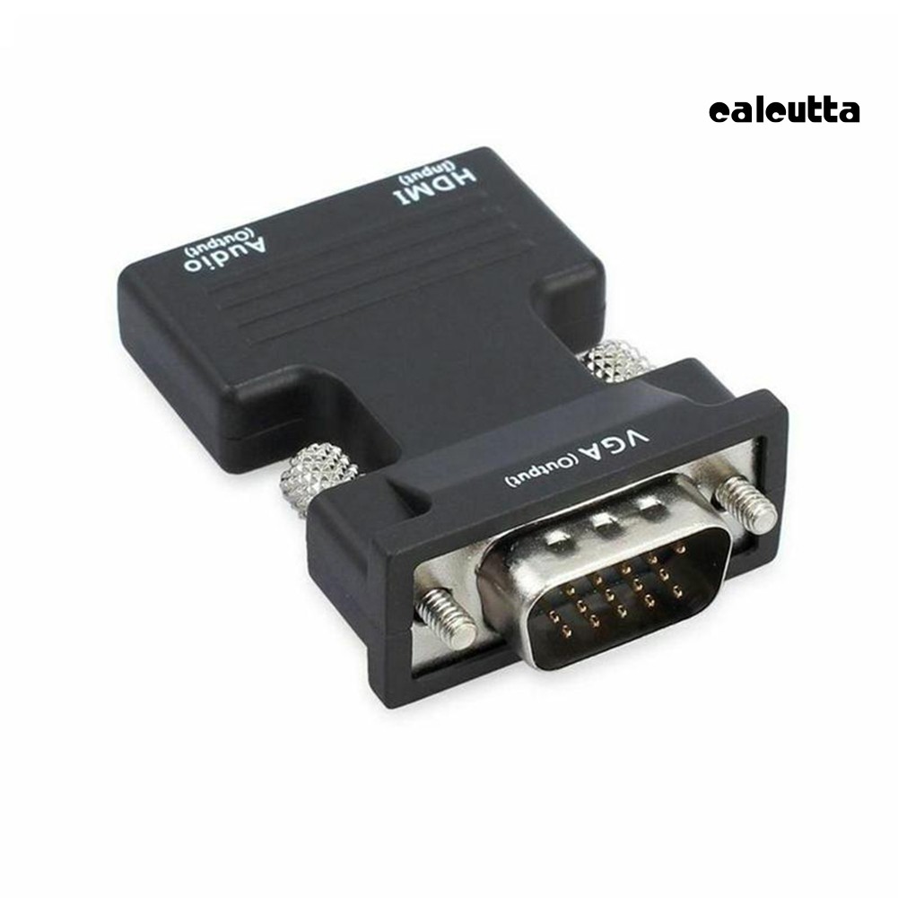 【Ready stock】1080P HDMI Female to VGA Male Converter Adapter with Audio Cable for PC HDTV