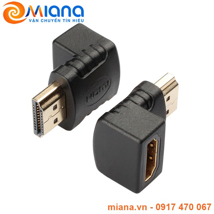 Đầu đổi góc HDMI 90 độ gắn vào tivi để khi gắn dây không bị vướng, gấp hay gảy dây