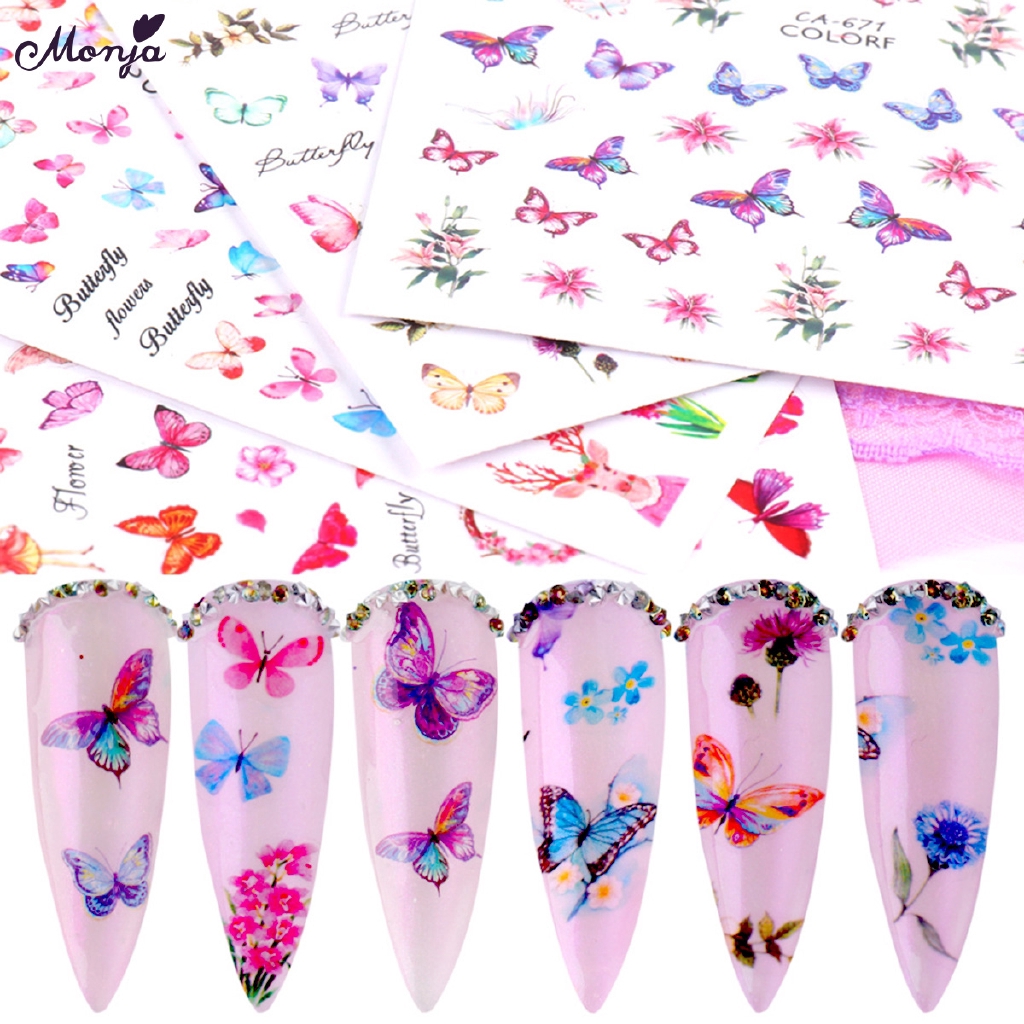 Tấm miếng dán trang trí móng tay 14 họa tiết tùy chọn