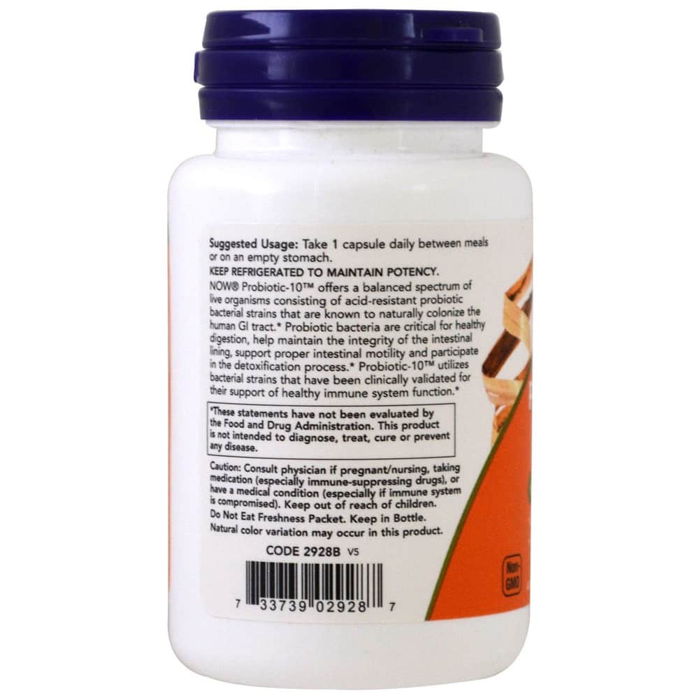 Now Probiotic - 10TM   Cân bằng hệ vi khuẩn đường ruột, giảm rối loạn tiêu hóa - Chính Hãng