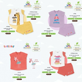 Bộ cộc tay cotton Lullaby bé gái 2022