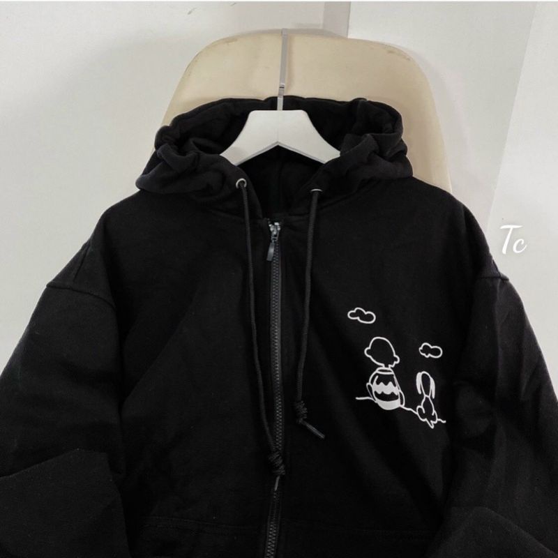 Áo khoác nỉ ngoại form rộng in hình cute