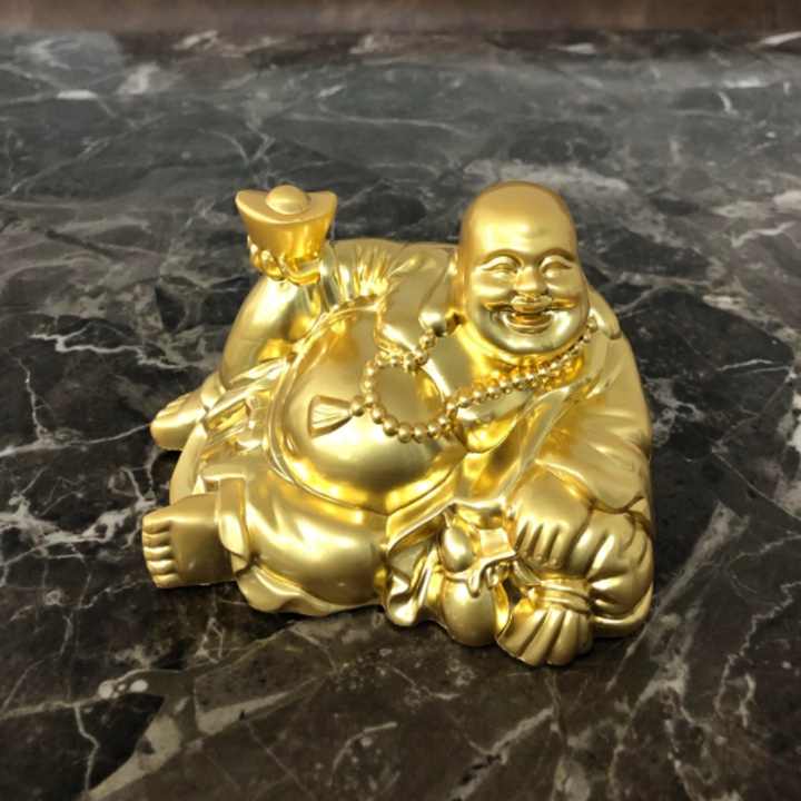 Tượng phật Di Lặc đúc đồng cao cấp trang trí trong nhà, trên xe ô tô DC-TP06
