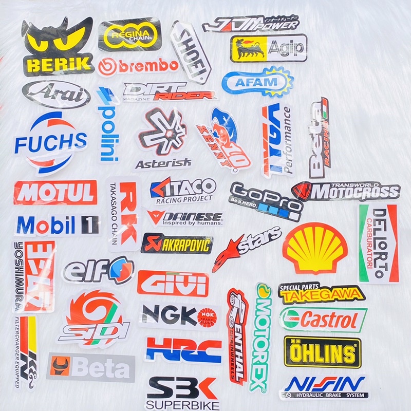 [Set 40 cái] Sticker dán xe, mũ bảo hiểm, vali, laptop, điện thoại, trang trí... chống thấm nước