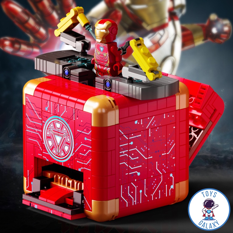 Đồ Chơi Lắp Ráp BOX Mô Hình Chiếc Hộp Ma Thuật Biến Hình Anh Hùng Iron Man Mặc Giáp No.2075 Mecha Robot