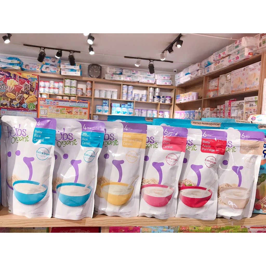 Bột ăn dặm gạo sữa BUB cho bé từ 4m