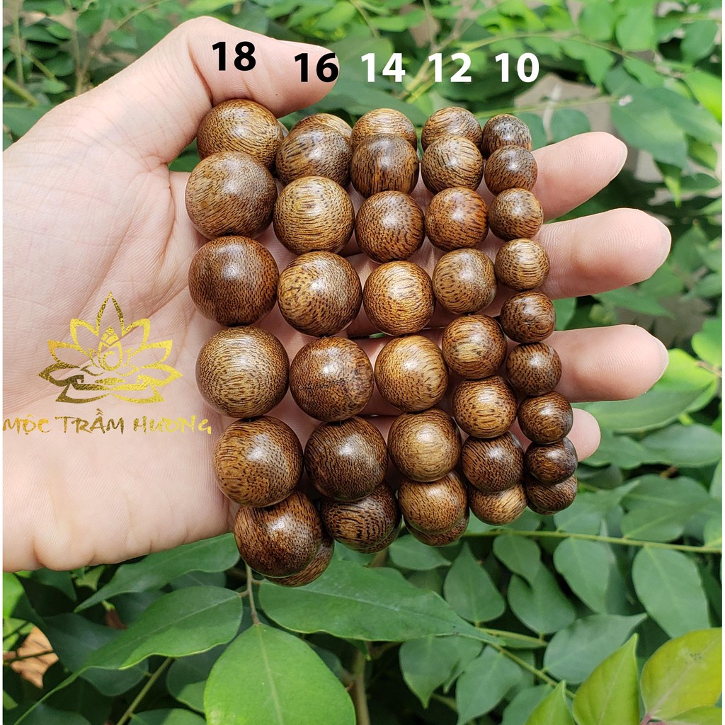 Vòng Tay Trầm Hương Hạt Tròn Đơn Size 14mm Trầm Tốc Việt Tự Nhiên - Mùi Thơm Dịu Nhẹ