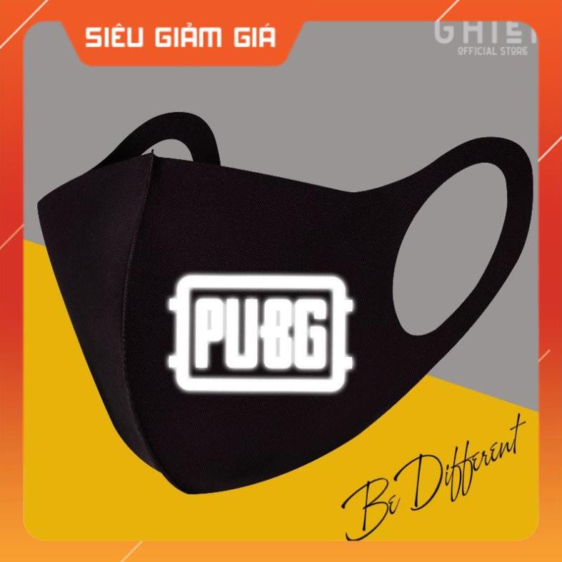 Khẩu trang 3D UMAD unisex game PUBG phản quang vải poly 2 da cao cấp