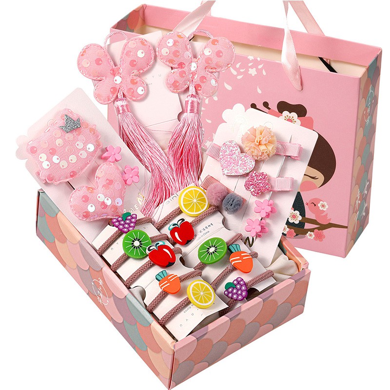 Bộ Phụ Kiện Tóc 26 Món Nhiều Kiểu Dáng Xinh Xắn Cho Bé Gái