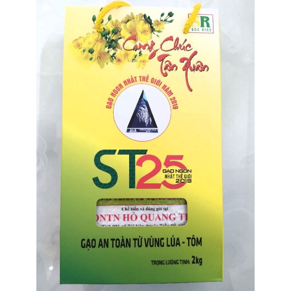 Gạo lúa tôm ST25(2kg) gạo ngon nhất TG tại philippin