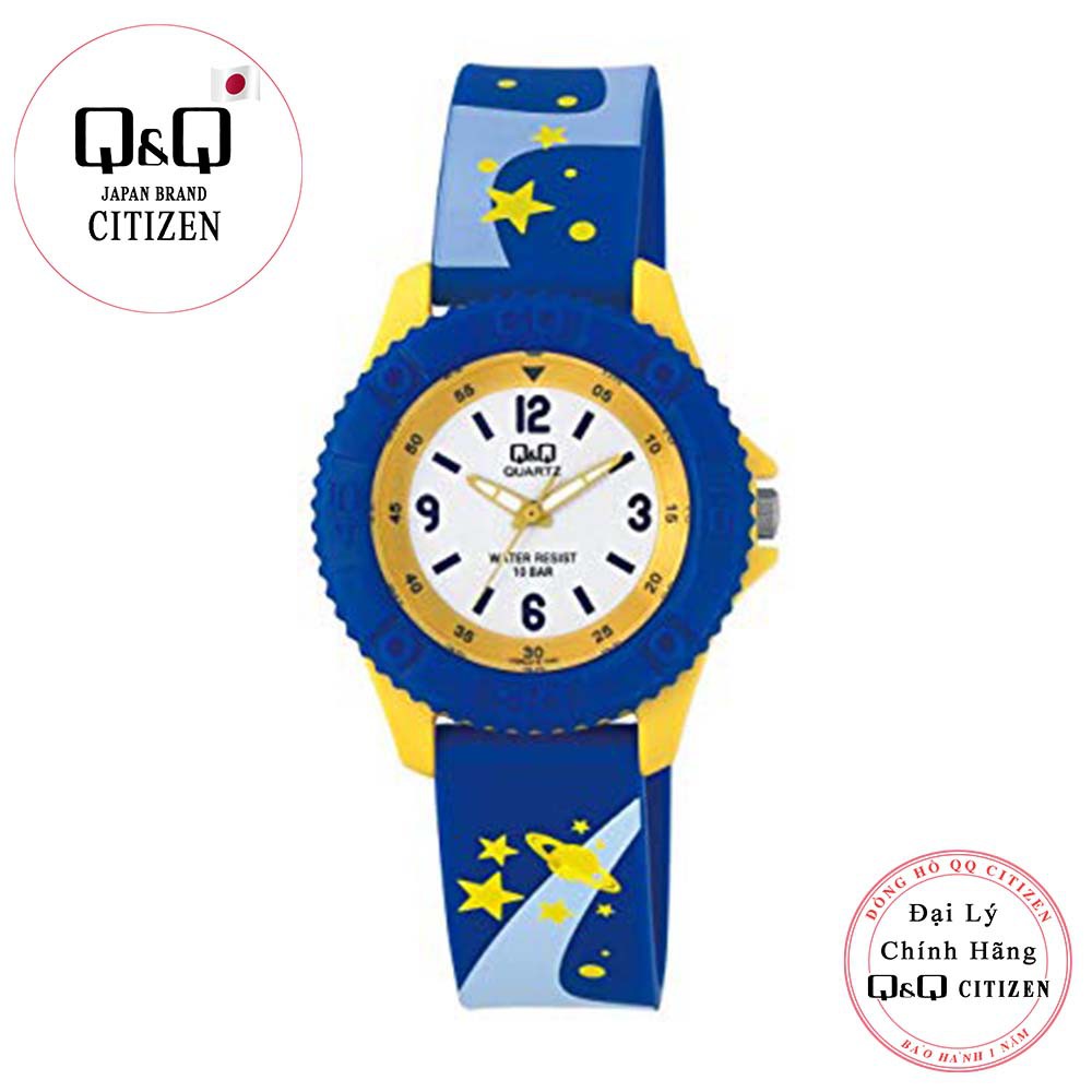 Đồng hồ trẻ em Q&Q Citizen VQ96J018Y dây nhựa thương hiệu Nhật Bản
