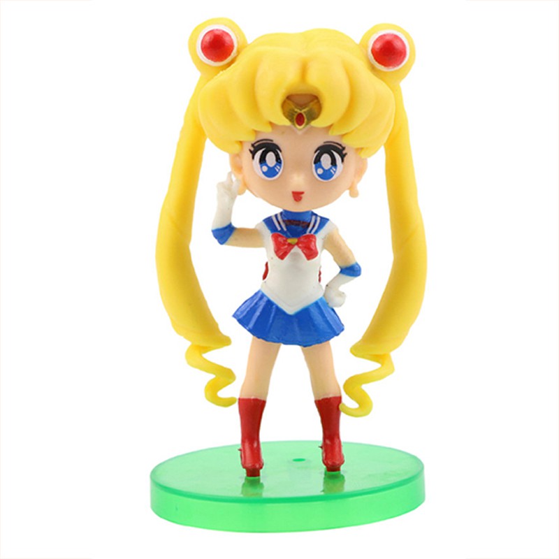 Bộ 02 mô hình thủy thủ mặt trăng - Sailor Moon (Xanh đậm)