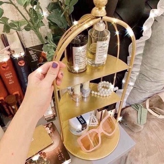 Kệ mỹ phẩm lồng chim 3 tầng