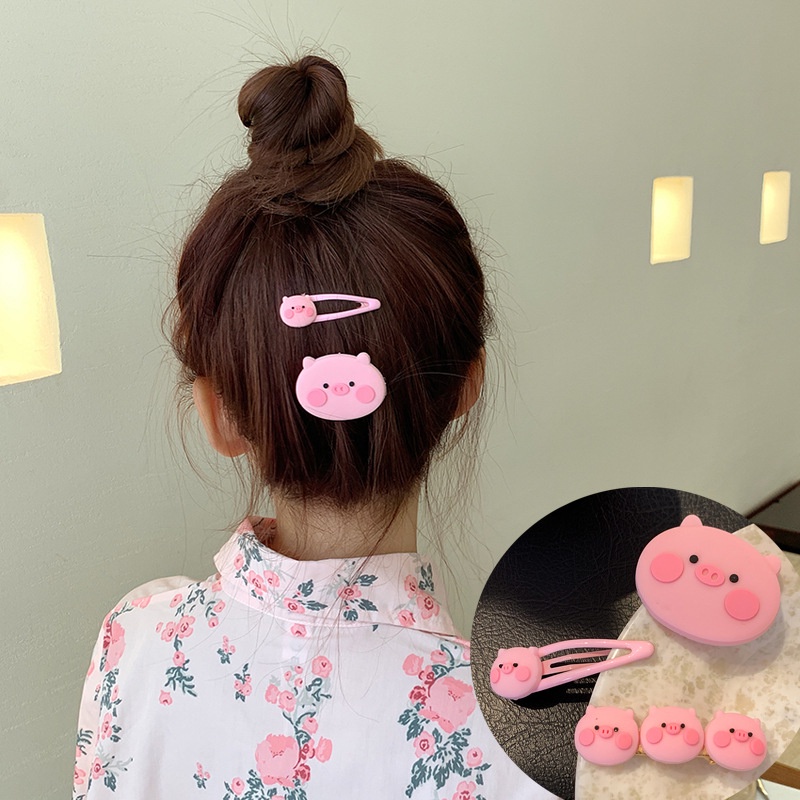 Kẹp Tóc Bằng Nhựa Acrylic Họa Tiết Hoạt Hình Phong Cách Hàn Quốc Dễ Thương Cho Nữ