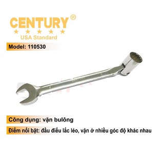 Cờ lê miệng và điếu lắc léo 8mm century - 110530-8mm