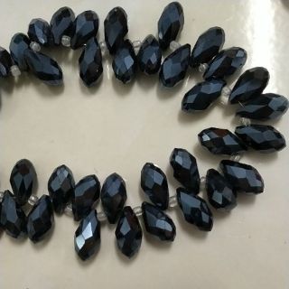 5 viên pha lê giọt nước xỏ ngang 8x16mm