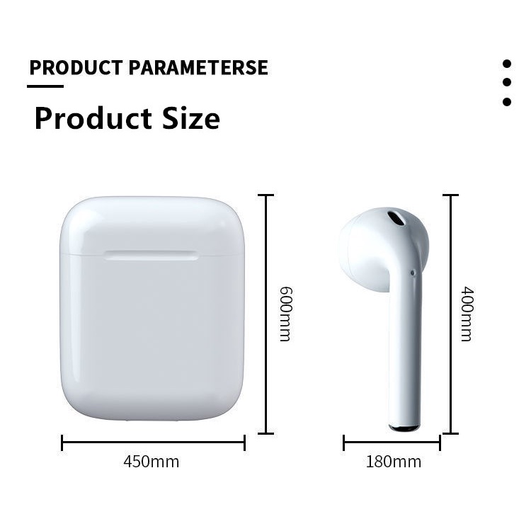 Tai Nghe Nhét Tai Bluetooth Không Dây Mini HiFi Tws i12 Phong Cách Thể Thao Chất Lượng Cao