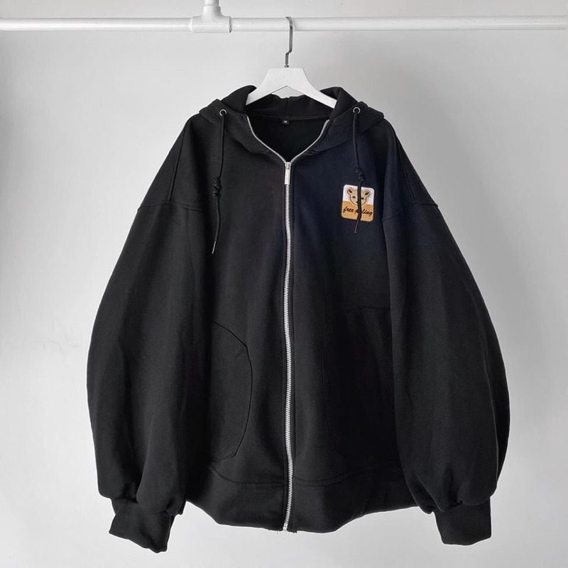 Áo khoác nỉ lót bông Gấu thêu unisex | BigBuy360 - bigbuy360.vn