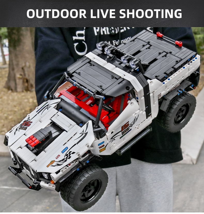 Mô hình đồ chơi giáo dục Lắp ráp siêu xe  MOULD KING 18005 APP Technic Car The MOC-2412 Custom Pick-Up 4X4 Off-road Car