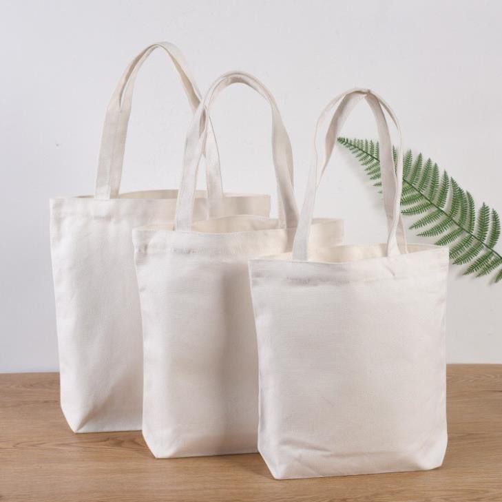 Túi tote vải bố đựng đồ canvas A4 trơn có khóa miệng LATI