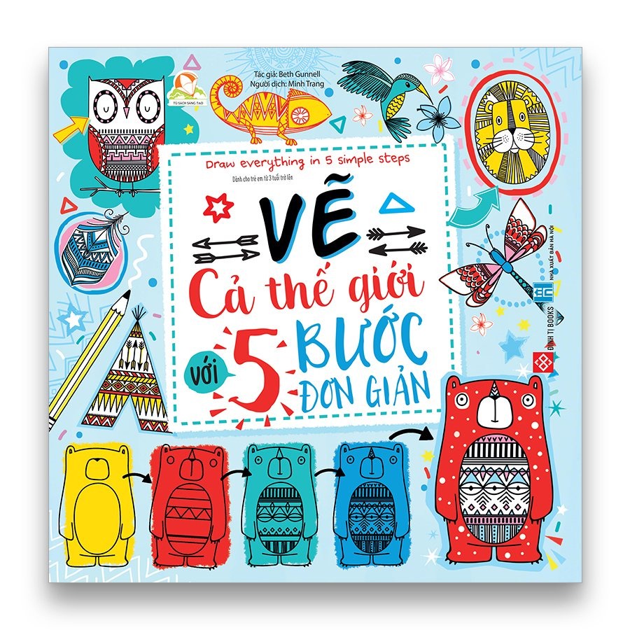 SÁCH - Draw everything in 5 simple steps - Vẽ cả thế giới với 5 bước đơn giản
