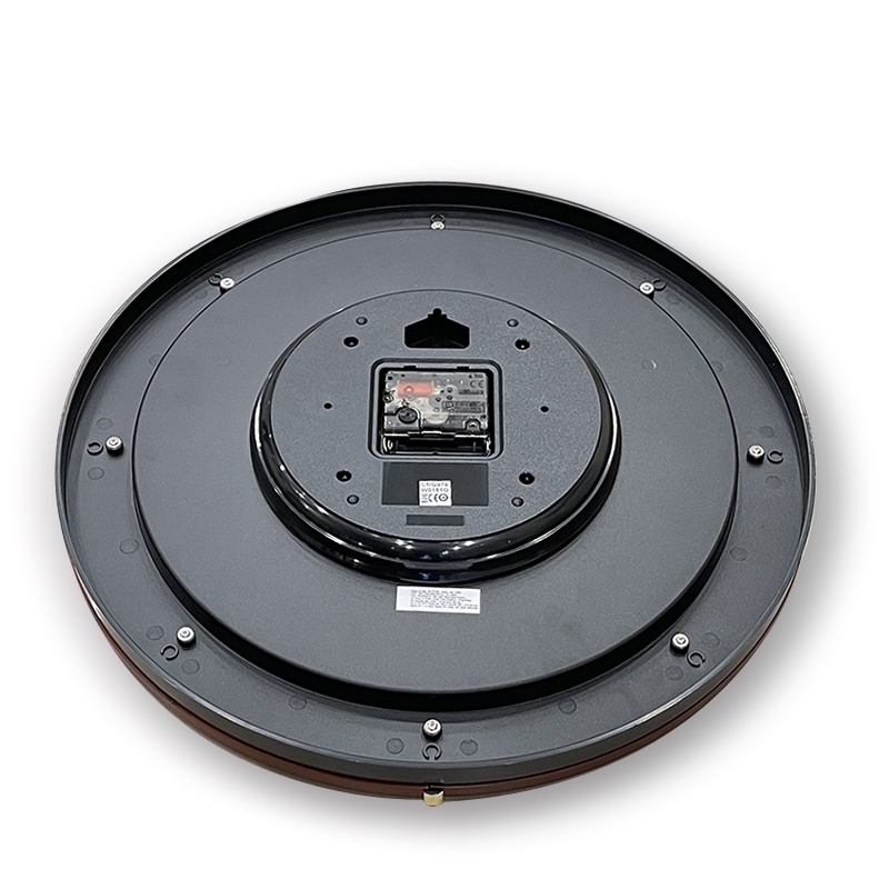 Đồng hồ treo tường Nhật Bản Rhythm CMG976NR06 Kt 39.6 x 5.6cm, 1.35kg Vỏ gỗ. Dùng Pin