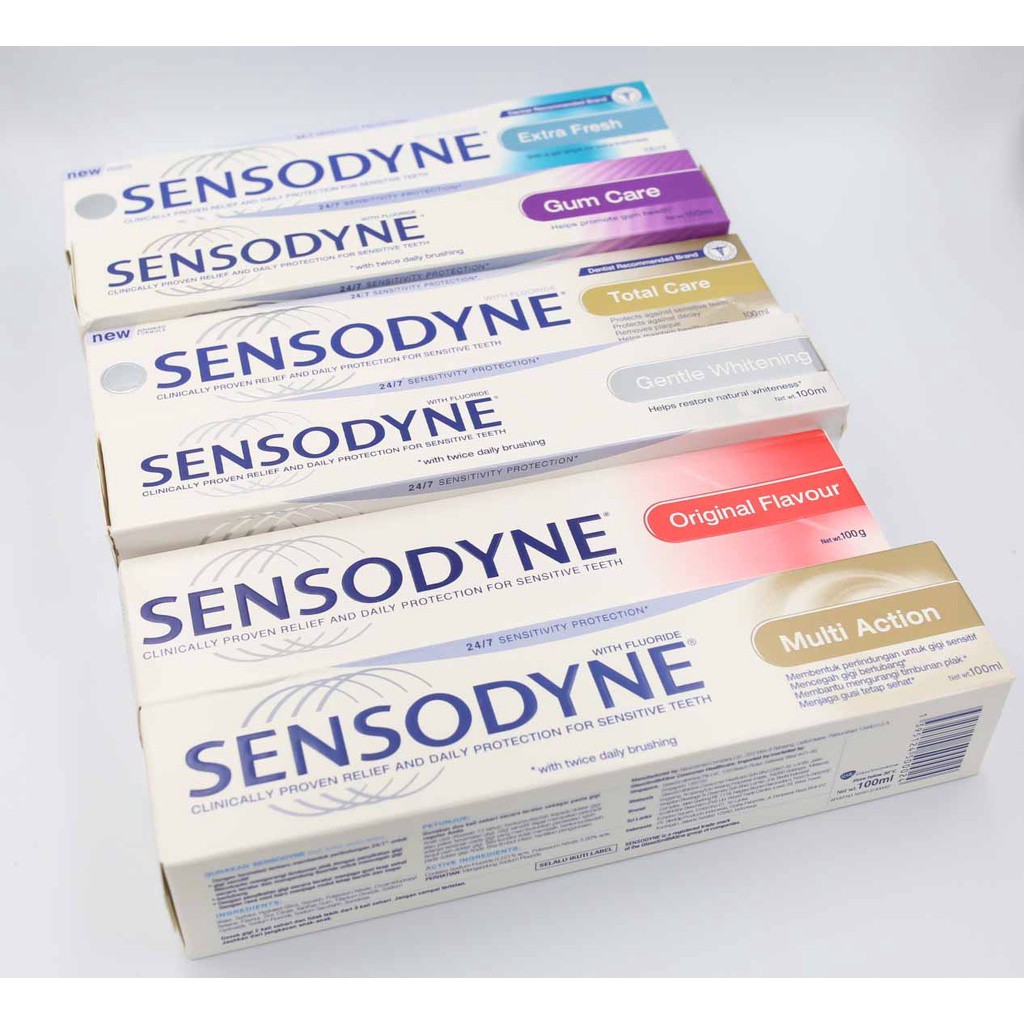 COMBO 5 TUÝP KEM ĐÁNH RĂNG SENSODYNE CHỐNG E BUỐT, LÀM TRẮNG RĂNG COMBO 5 TUÝP