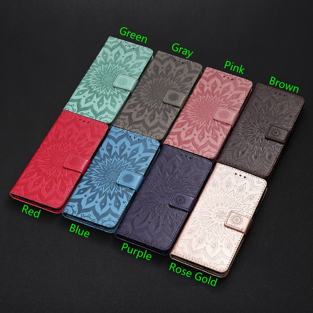 Bao da điện thoại dập nổi họa tiết hoa hướng dương dành cho OPPO Find X2 / X2 Pro | BigBuy360 - bigbuy360.vn