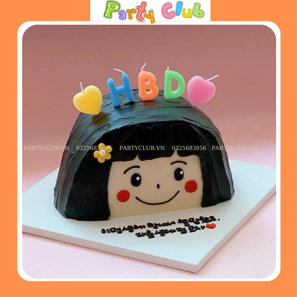 Nến trang trí bánh kem sinh nhật chữ HBD - Happy Birth Day