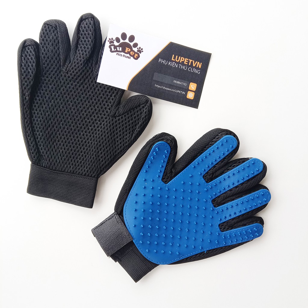 Găng Tay Lớn Chải Lông Cho Chó Mèo - Chăm sóc thú cưng LUPETVN