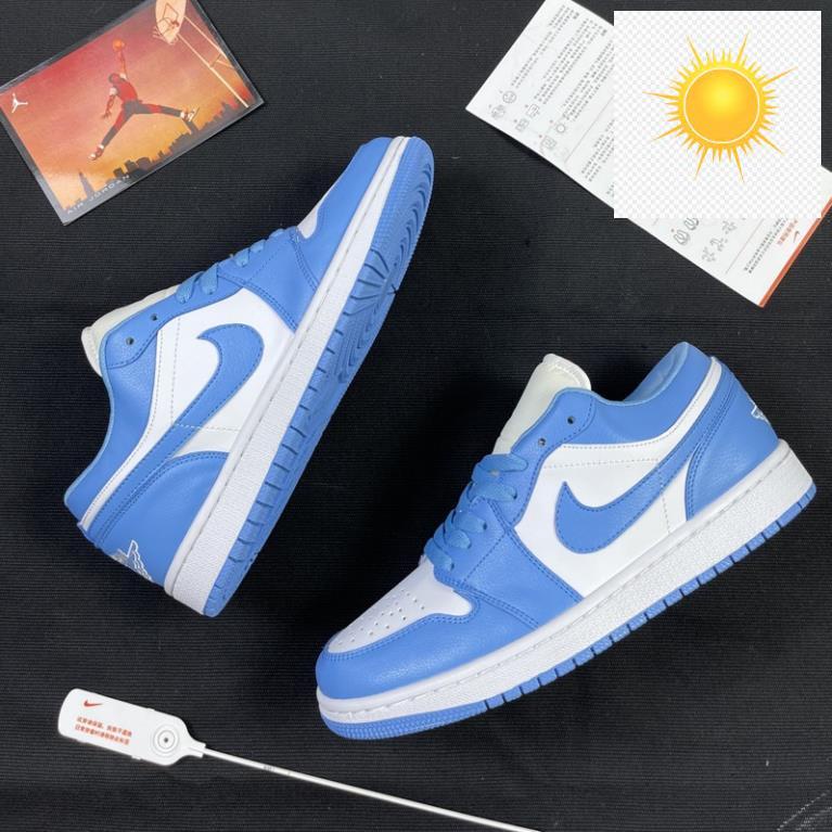 🤖 Giày Đi Chơi Nam Nữ Đẹp Jordan 1 Cổ Thấp Ulzzang, Giày Thể Thao Nike Air Force 1 JD1 Xanh Dương Giá Rẻ . 🤖