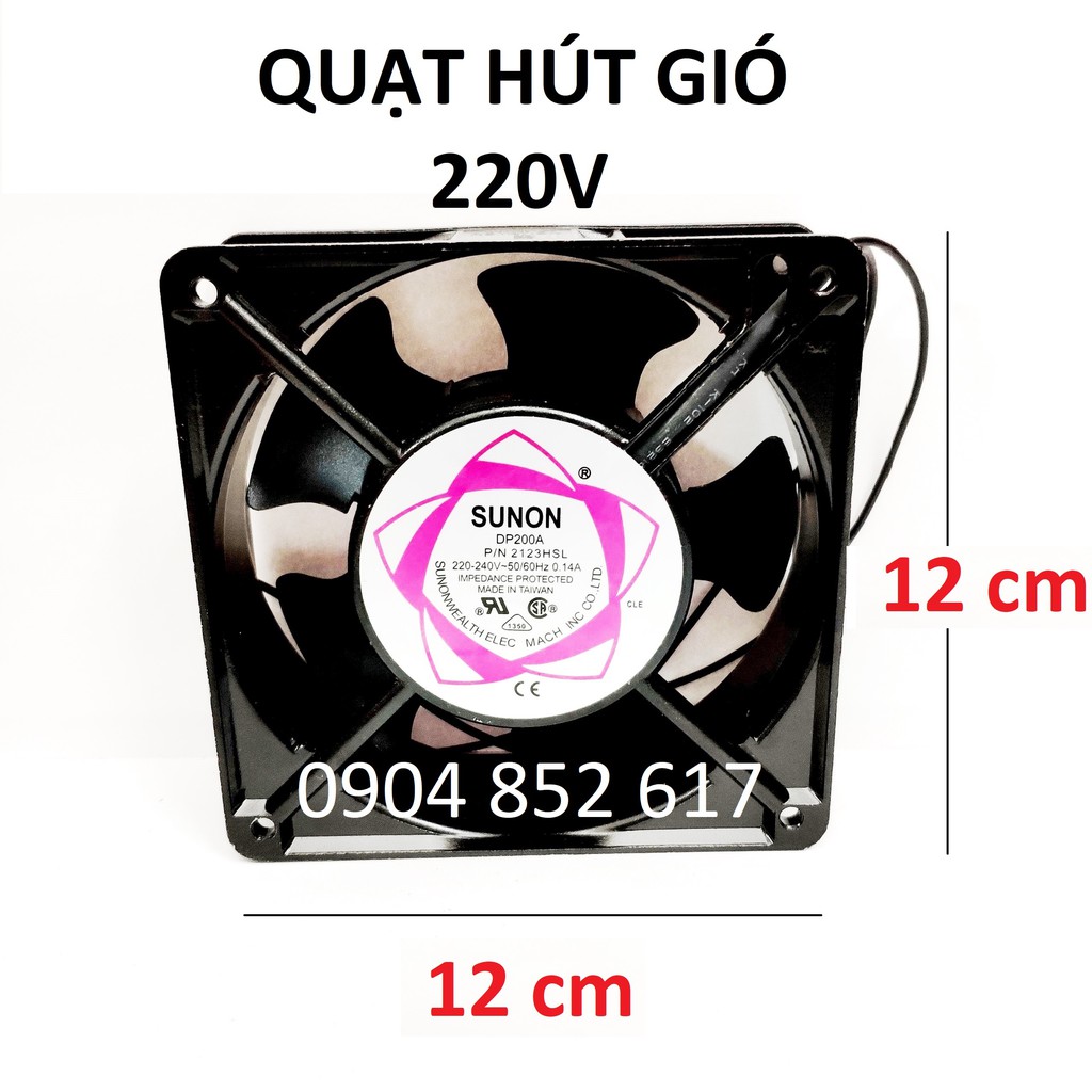 [FREESHIP 50K] [FreeShip 99k toàn quốc] Quạt hút gió, thông gió SUNON 220V 12x12 cm Cam kết Chính Hãng - Minhdat