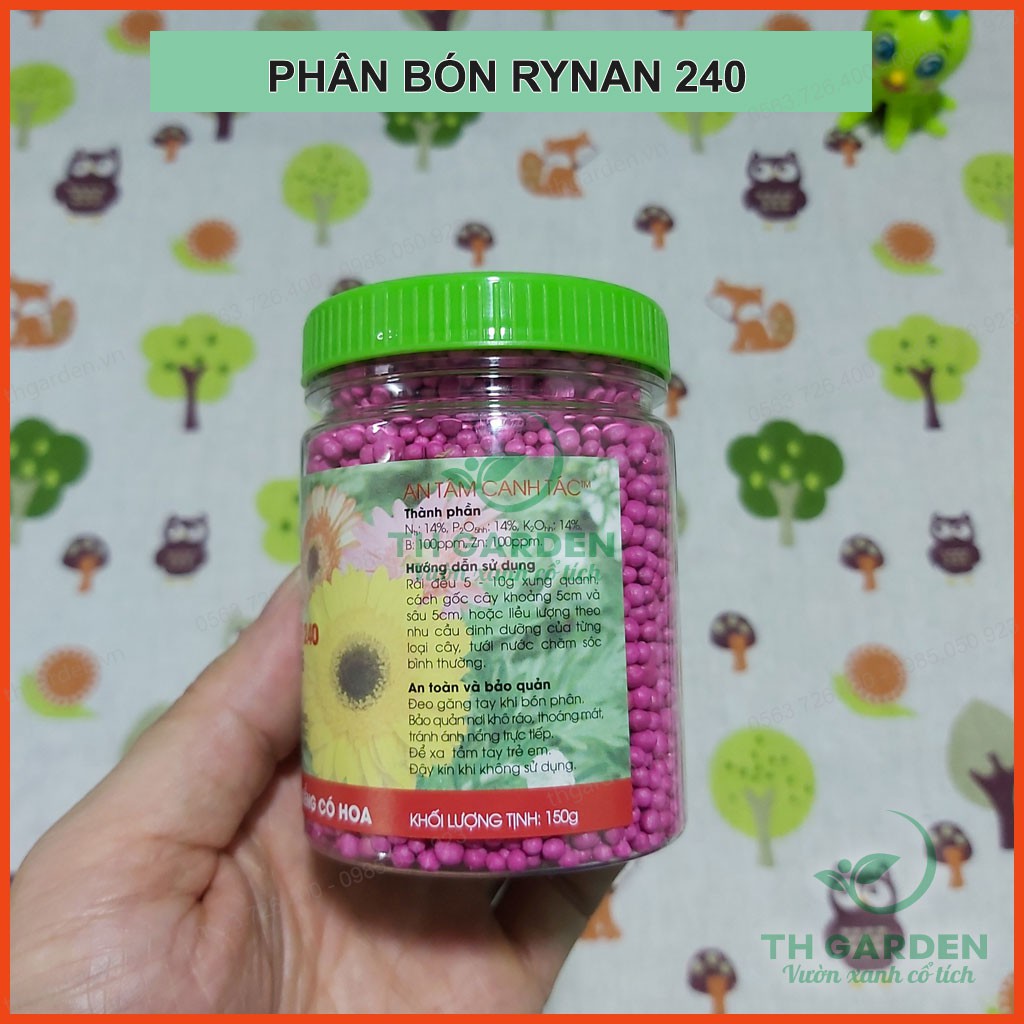 Phân Bón Thông Minh Rynan 240 - Chuyên Cho Cây Kiểng Có Hoa - Màng Polyme Kiểm Soát Giải Phóng Phân Từ Từ