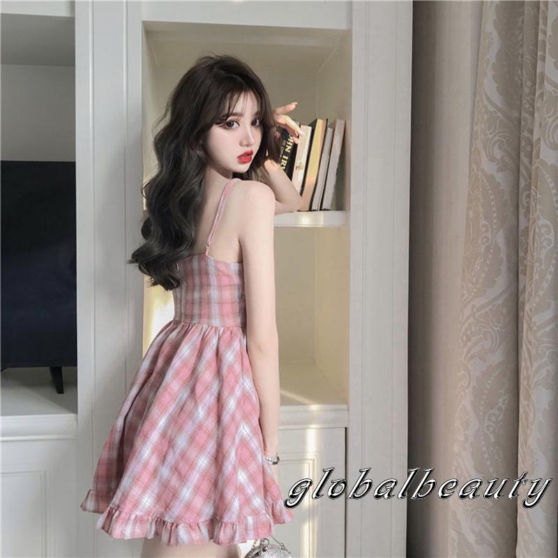 Đầm không tay Họa Tiết Caro Thời Trang Quyến Rũ