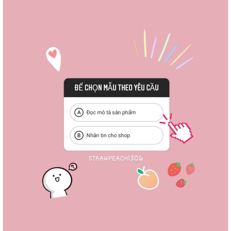 Griptok (PopSocket) Giá đỡ điện thoại handmade theo yêu cầu strawpeach1306 | BigBuy360 - bigbuy360.vn