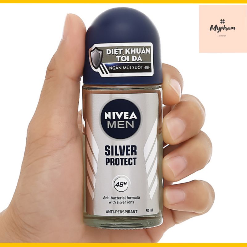 (50ml)Lăn Khử Mùi Nivea Men Phân Tử Bạc