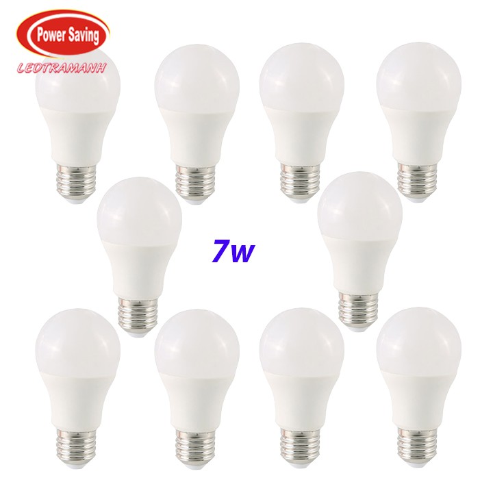 Combo 10 bóng đèn led tròn 7w kín nước