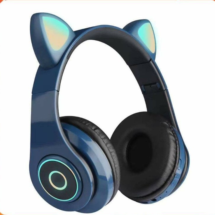 Tai Nghe Bluetooth tai mèo ,Chụp tai Không dây Đèn Led bas căng ,có thể Gập lại Mèo B39 pk thiên hoàng . | BigBuy360 - bigbuy360.vn