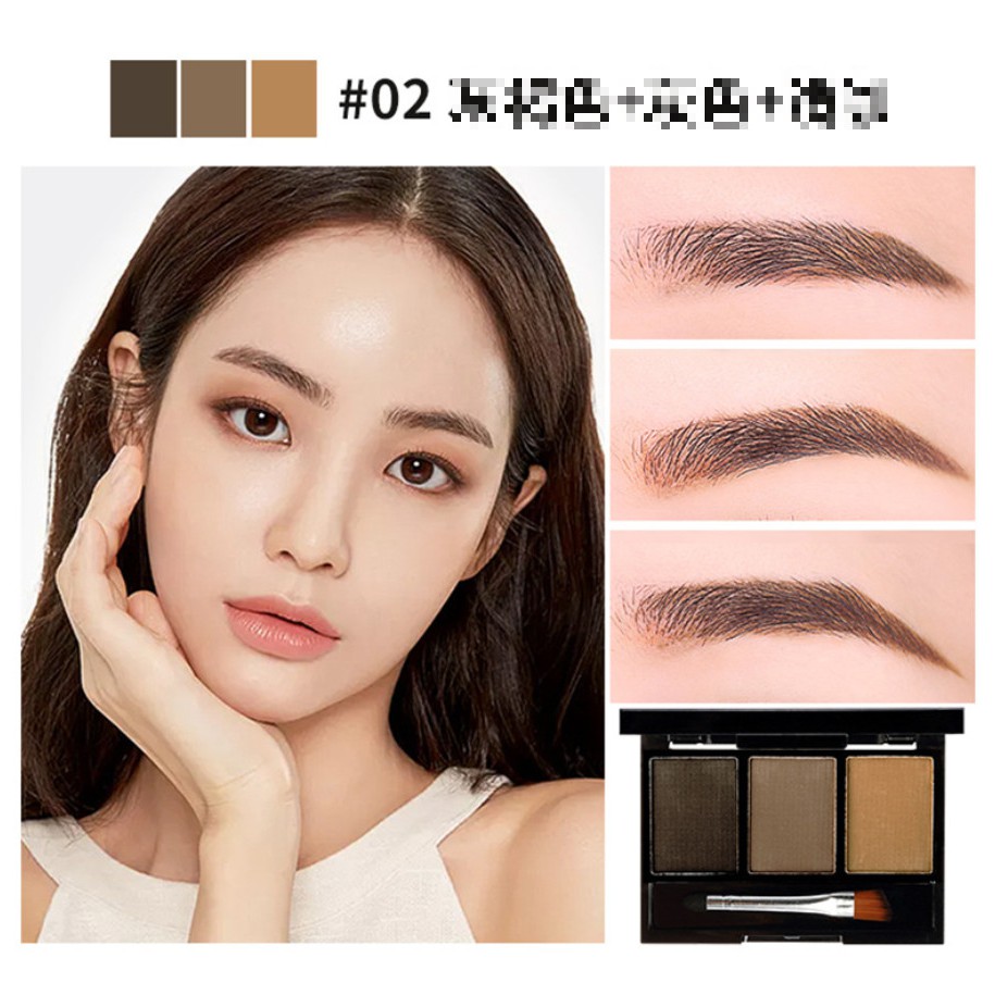 Bột Mày 3 ô LAMEILA 3605 lâu trôi nội địa sỉ tốt - NGỰA BEAUTY