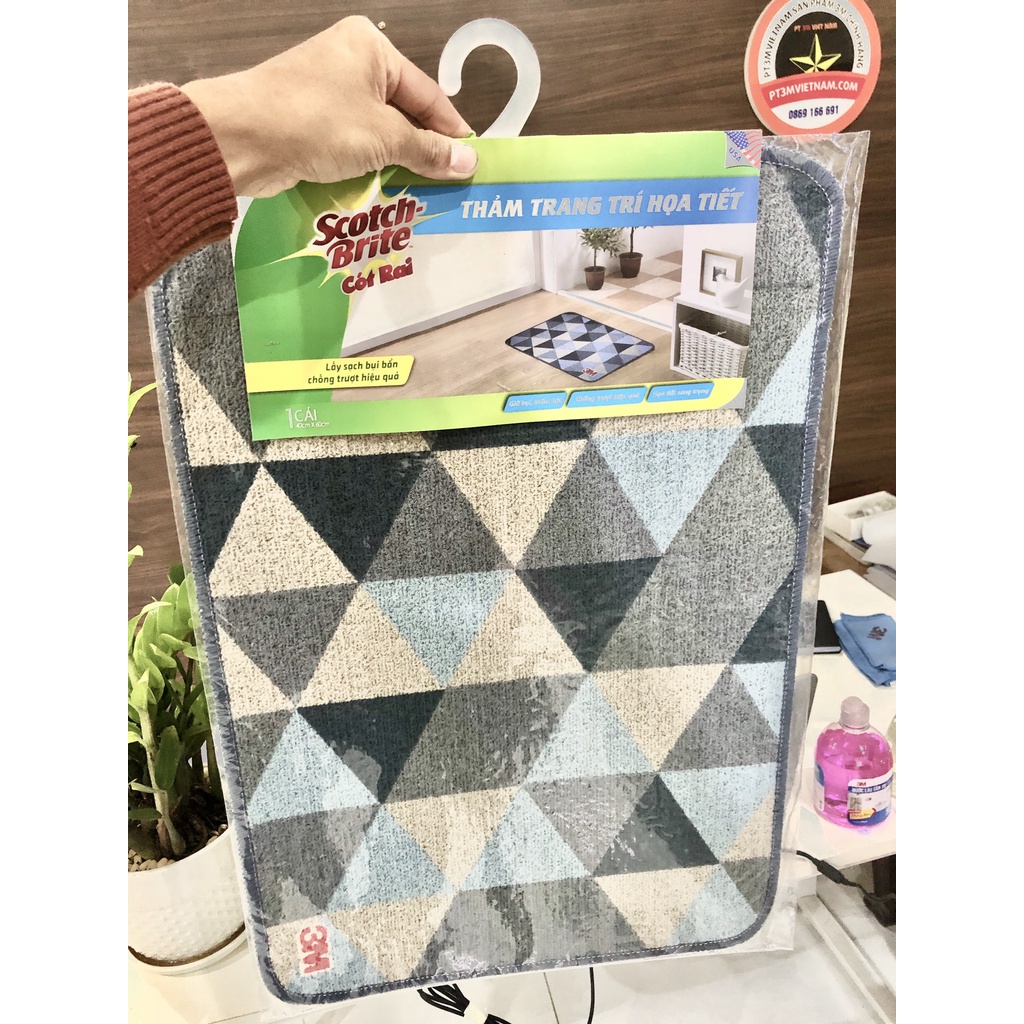 Thảm trang trí họa tiết 3M Scotch brite khổ 40cm X 60cm