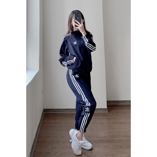 Bộ thể thao nữ thu đông set thể thao adidás dệt bản to mẫu 2021 2022