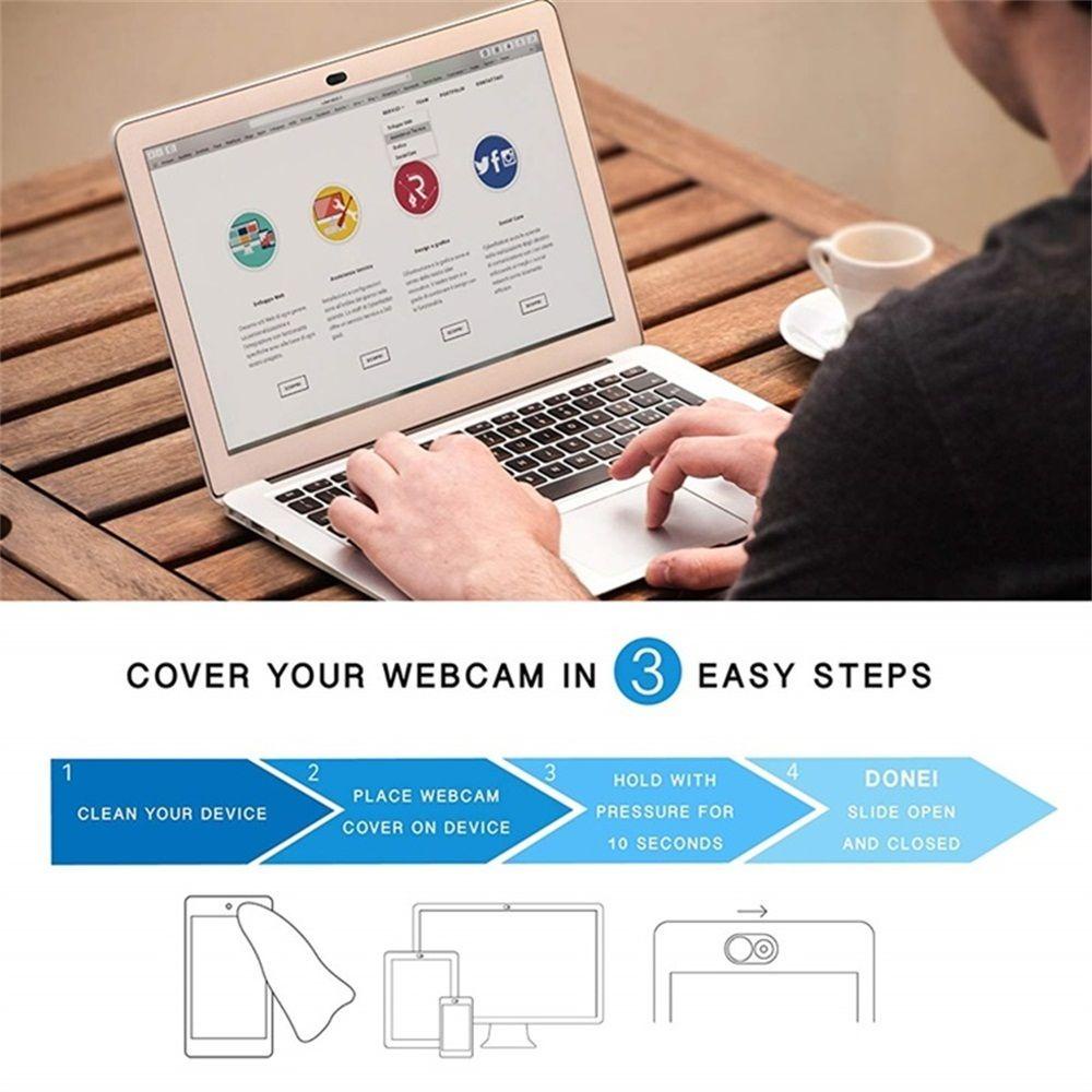 CHOOKEY Set 1 / 3 Miếng Dán Webcam Bằng Kim Loại Bảo Vệ Riêng Tư Cho Laptop / Máy Tính Bảng /