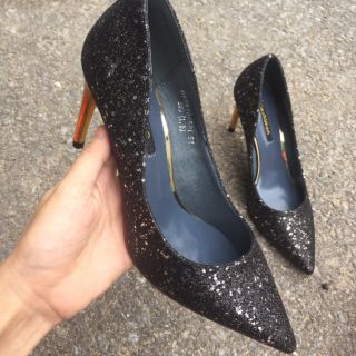 Giầy cao gót cao cấp - nhũ sao đen lấp lánh