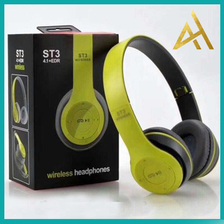 Tai Nghe Nhạc Headphone Bluetooth Chụp Tai Không Dây Có Micro ST3 - Tai Nghe Điện Thoại Blutooth Mini