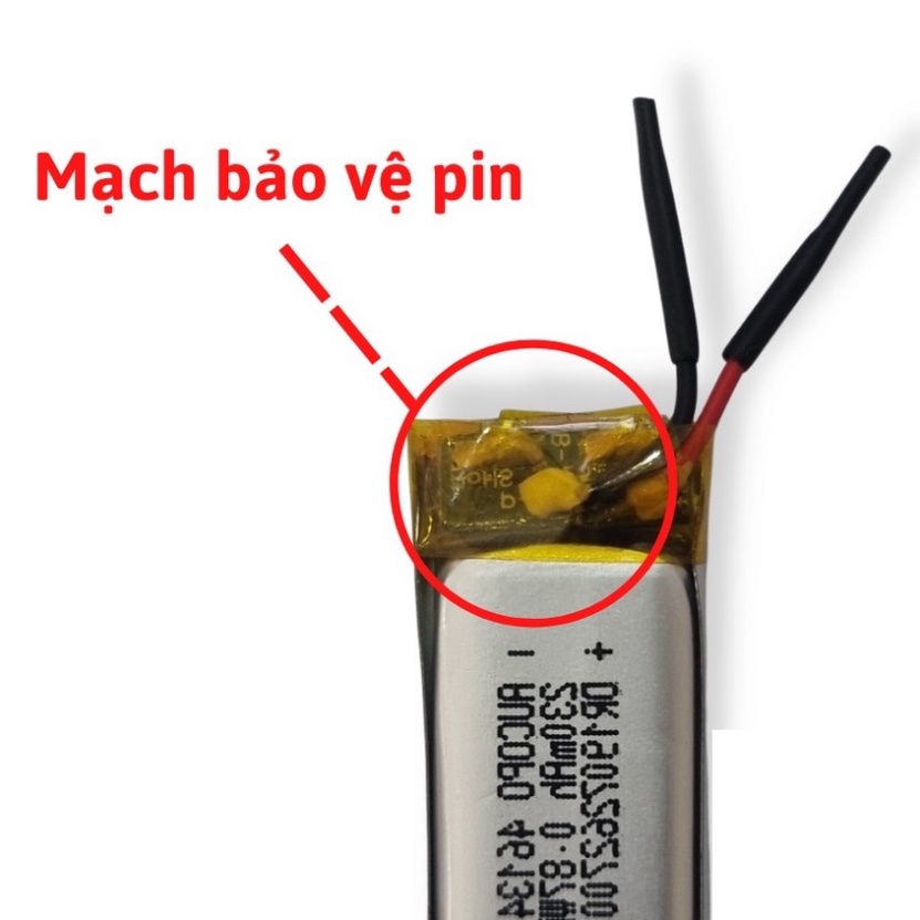 Pin LiPo 3.8v 230mAh Dài 41x Rộng 13x Dầy 4.6MM Hãng AUCOPO 461341 Xuất Hàn chế pin headphone led - KhoDienTu