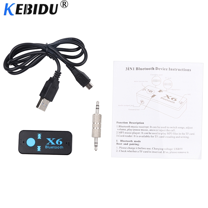 Bộ chuyển đổi bluetooth không dây 3 trong 1 USB V4.1 hỗ trợ thẻ nhớ TF