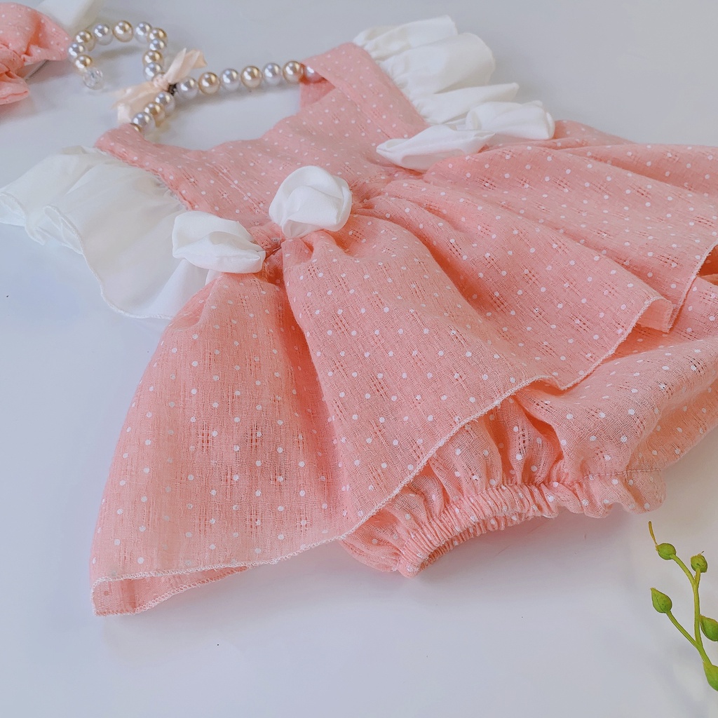 Body bé gái hoạ tiết nơ chấm bi [𝑻𝑨̣̆𝑵𝑮 𝑲𝑬̀𝑴 𝑻𝑼𝑹𝑩𝑨𝑵] SU SHOP-mặc sinh Nhật- thôi nôi quà tặng